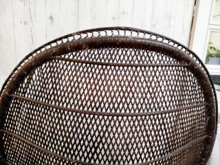 Sillón Emmanuelle Ratán Marrón Oscuro