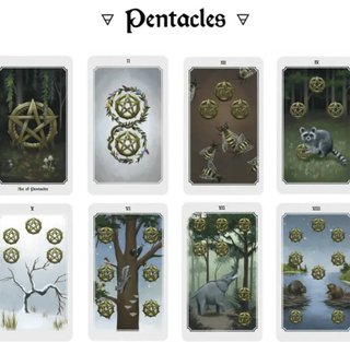Mazo de Tarot con diseño de luna y estrellas