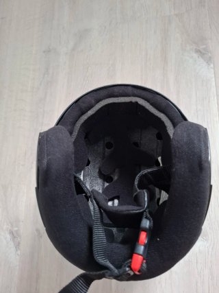 Casco de esquí infantil con funda de diseño de cat