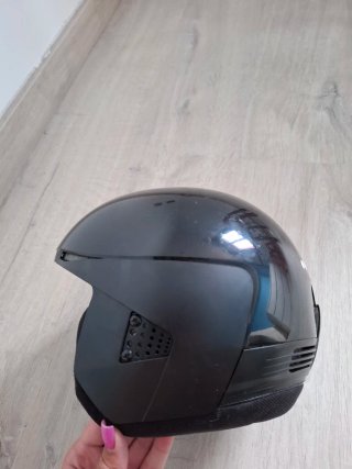 Casco de esquí infantil con funda de diseño de cat