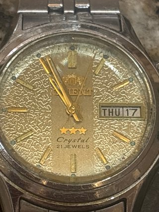 Reloj Orient Crystal 21 Jewels Dorado