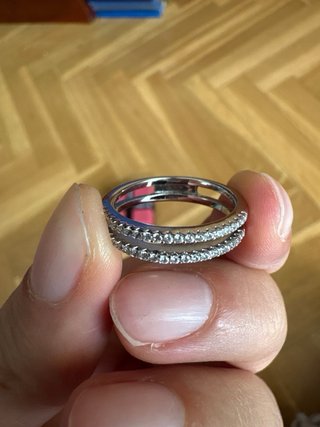 Anillo doble carril Time Road Plata de Ley 925