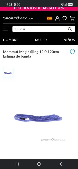 Aros cinta escalada Mammut 1.20m