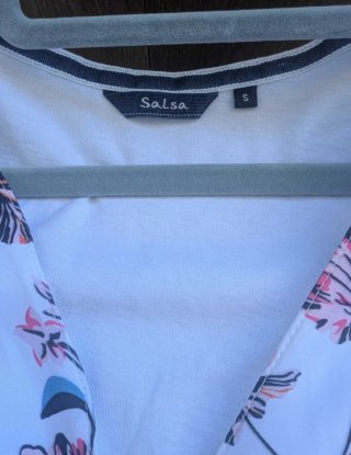 Blusa Salsa floral branca tamanho S