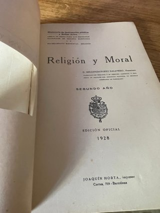 Religión y Moral 1928 – Edición Oficial Ministerio