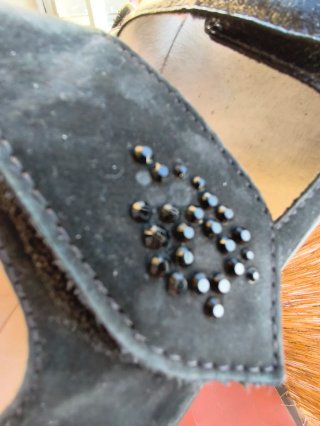 Sandalias de piel negras