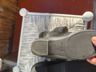 Sandalias de piel negras