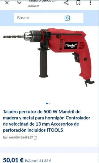 Taladro percutor iTools 500W 13mm