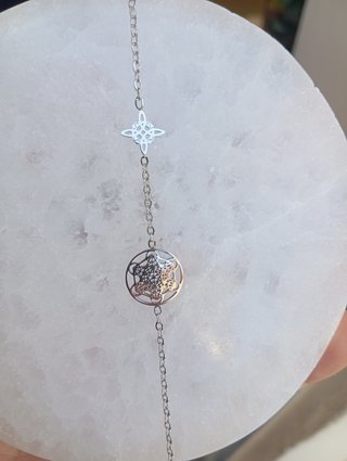 Pulsera Doble Protección Nudo Brujas y Metatrón
