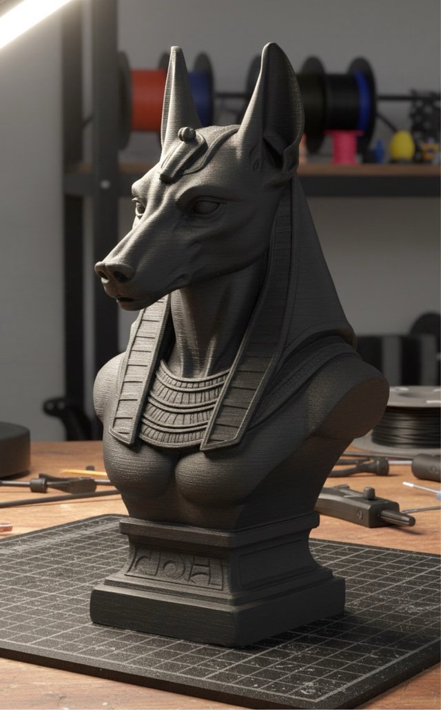 Busto Anubis Negro