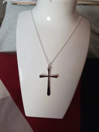 Colgante cruz de plata (925) incluida cadena plata