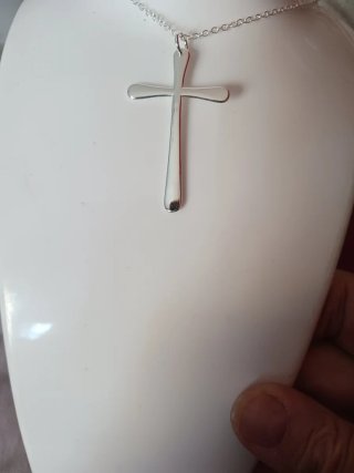 Colgante cruz de plata (925) incluida cadena plata