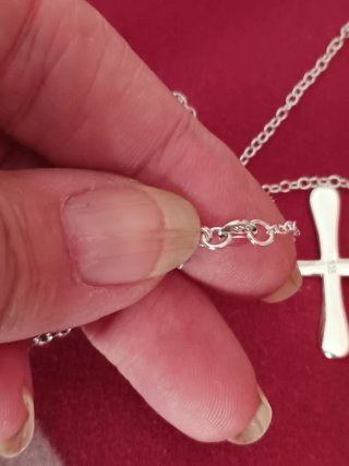 Colgante cruz de plata (925) incluida cadena plata