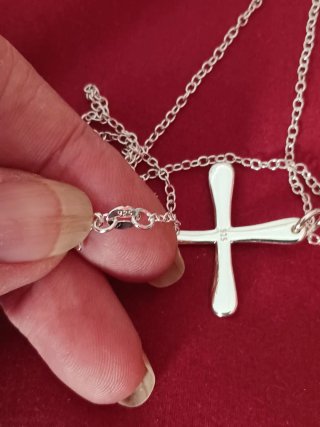 Colgante cruz de plata (925) incluida cadena plata