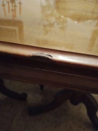.Mesa de mqdera de roble y 6 sillas