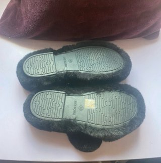 Sandalias de pelo suave negras