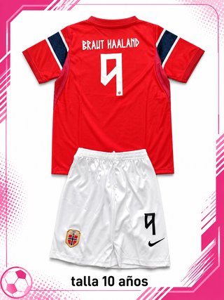 Conjunto niño fútbol Haaland talla 10