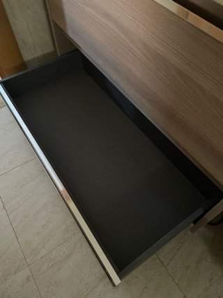 Mueble baño madera nogal suspendido