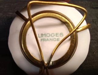 Platillo Limoges Francia porcelana y oro
