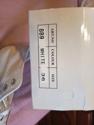 Zapatillas blancas altas talla 36