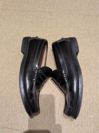 Mocasines de piel negros hombre