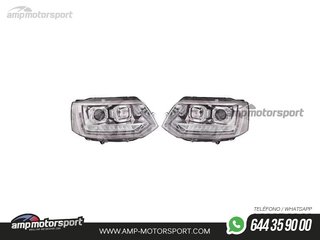 FAROS DELANTEROS LUZ DIURNA LED REAL DRL PARA VOLKSWAGEN TRANSPORTER T5 2010-2015