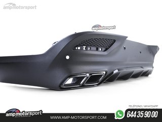 DIFUSOR TRASERO CON COLAS NEGRAS PARA MERCEDES GLE COUPE C292 NEGRO MATE