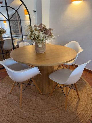 Mesa 120 cm madera mango macizo maisons du nonde