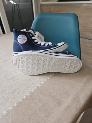 Zapatillas tela tipo Converse talla 37 azul marino