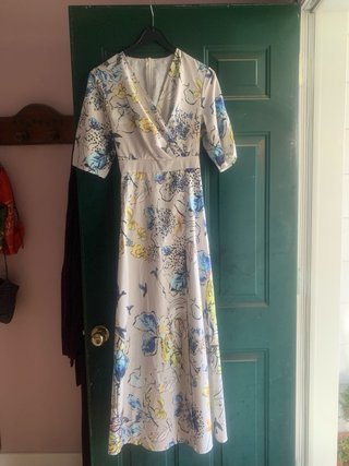 Vestido largo estampado floral