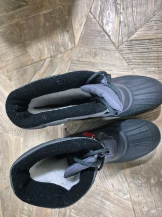 Botas de Nieve Niños Gris y Rojo