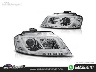 FAROS DELANTEROS LUZ DIURNA REAL TUBE LIGHT PARA AUDI A3 8P / 8PA