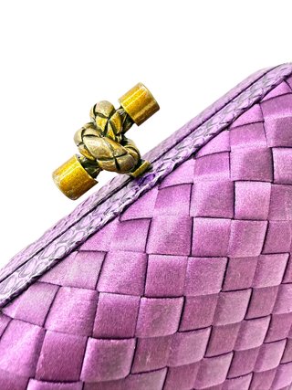 Bolso Pouch Knot Morado Bottega Veneta