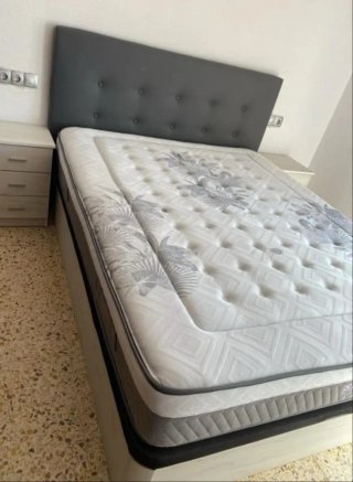Canapi Cama con Cabecero Tapizado
