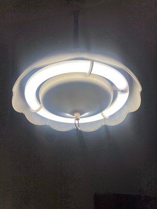 Lampadario vintage metallo/plastica