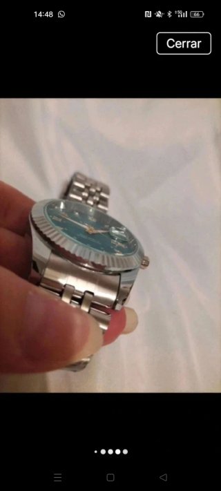 Reloj KASRLU Hombre Verde/Plata Nuevo