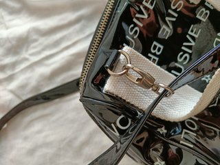 Borsa Hollywood Milano Vernice Nera Y2K