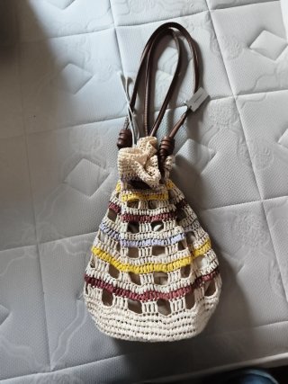Bolso de crochet multicolor
