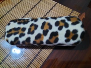 Funda para gafas estampado leopardo tejido pelo