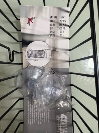 Cesto metálico para colgar con ventosas