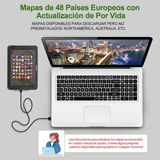 AWESAFE NAVEGADOR GPS 7” BLUETOOTH 48 PAÍSES EURO
