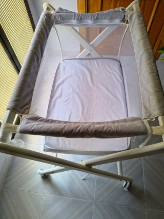 Minicuna plegable madera y tela