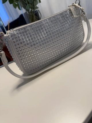 Bolso fiesta Zara pedrería blanco