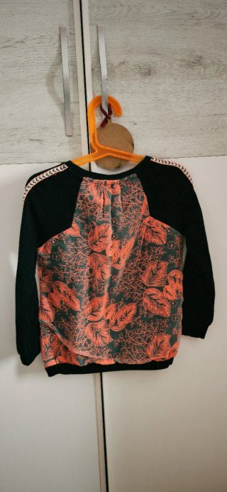 Jersey niña estampado hojas coral