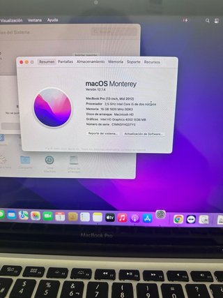 MacBook Pro 13 Mid 2012 macOS Monterey