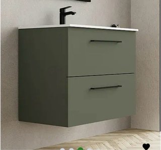 Mueble de baño verde musgo