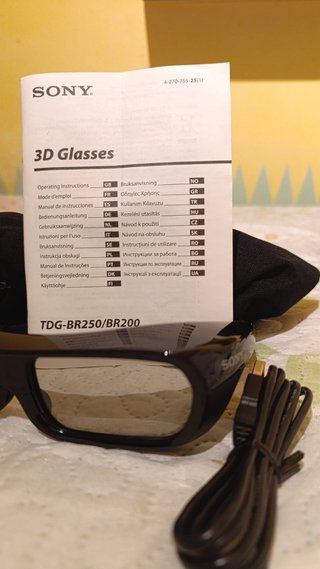 Tres gafas 3D Sony TDG-BR250/BR200 + Manual
