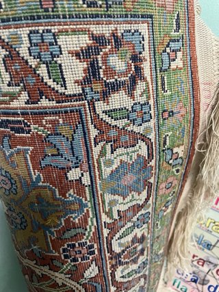 Tappeto persiano con filo di seta