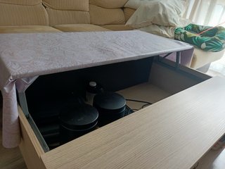 Mesa elevable de madera