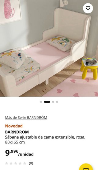 Cama infantil extensible rosa Ikea